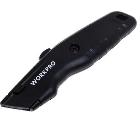 Нож алюминиевый металлический WORKPRO быстрая смена, черный WP213008
