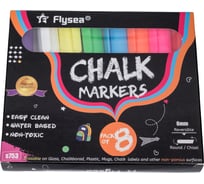 Набор меловых маркеров Flysea Chalk Marker, скошенный наконечник 3-6мм, упаковка 8 шт. FS-S753
