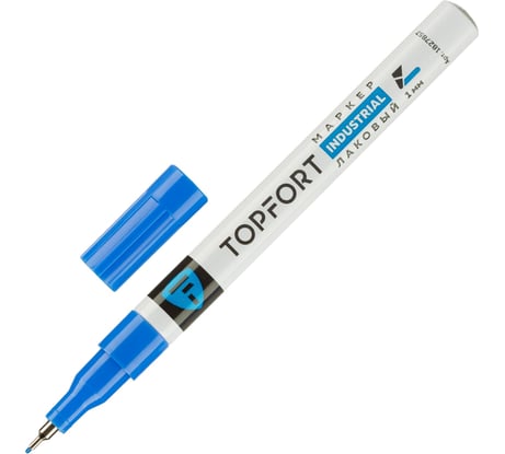 Маркер лаковый Topfort Industrial 1 мм, синий 1827857