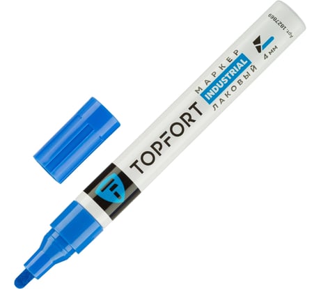 Маркер лаковый Topfort Industrial 4 мм, синий 1827869
