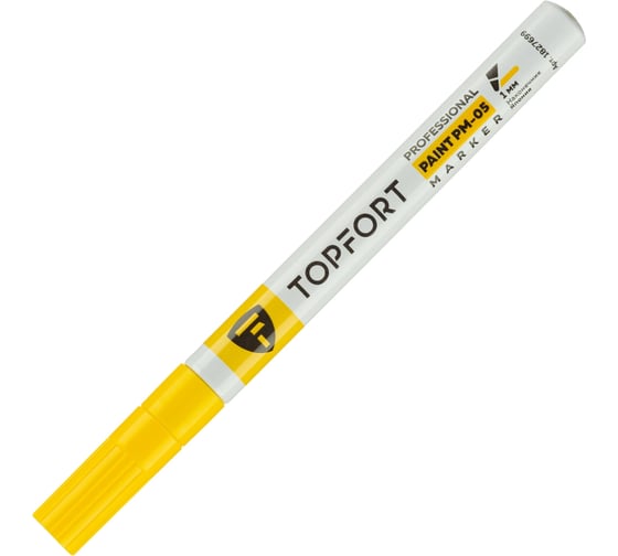 Маркер лаковый Topfort Paint 1 мм, желтый 1827699