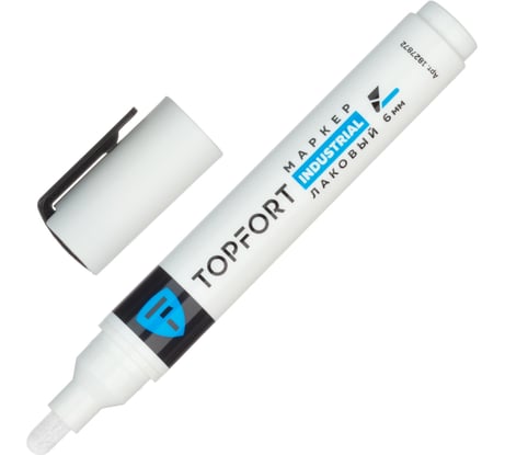 Маркер лаковый Topfort Industrial 6 мм, белый 1827872