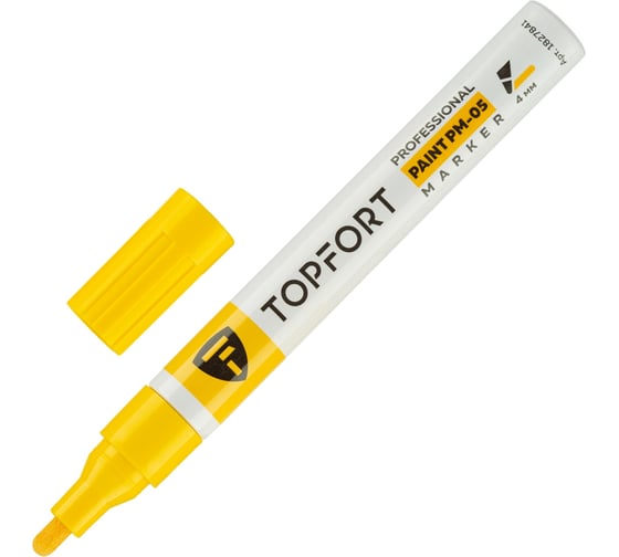 Маркер лаковый Topfort Paint 4 мм, желтый 1827841 1