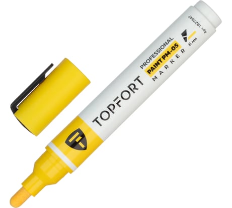 Маркер лаковый Topfort Paint 6 мм, желтый 1827847