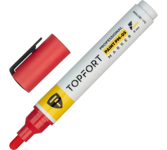 Маркер лаковый Topfort Paint 6 мм, красный 1827844