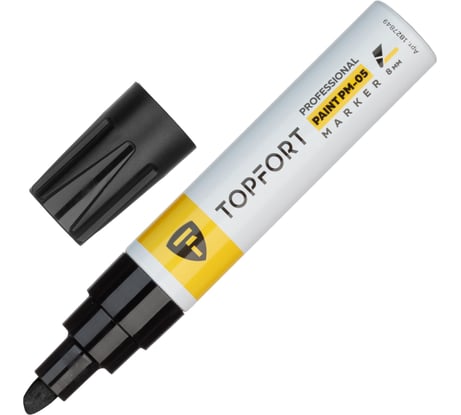 Маркер лаковый Topfort Paint 8 мм, черный 1827849