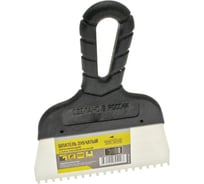 Шпатель ЧЕГЛОК зубчатый нержавеющий 200 мм, зуб 4х4 мм, 13-03-204