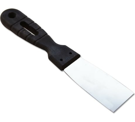 Шпатель EUROTEX 40 мм нержавеющая сталь пластмассовая ручка 020605-040