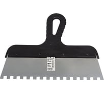 Шпатель In Work из нержавеющей стали, с пластиковой ручкой, 150 мм, зуб 6 мм 06616-1