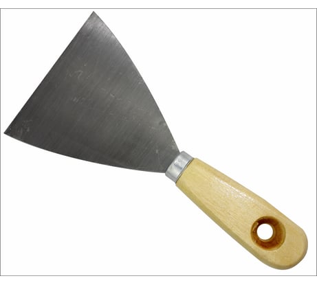 Шпательная лопатка ON деревянная рукоятка, пружинная сталь 100 мм 02-12-100