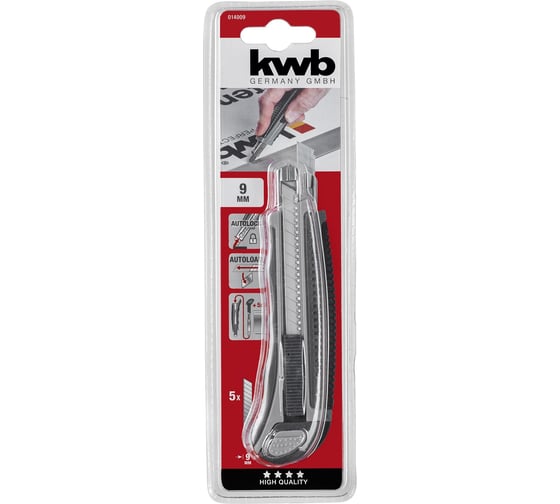 Выдвижной нож kwb 9мм 14009