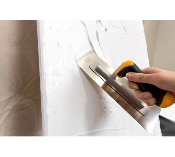 Гладилка HARDY Stucco для венецианской штукатурки, 20х9см серия 28 нержавеющая сталь ручка 2К 0800-342000