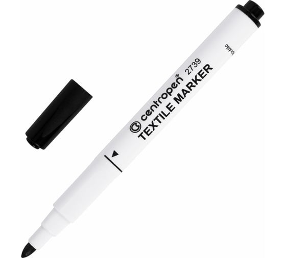 Маркер для ткани ОФИСМАГ CENTROPEN "Textile Marker" черный, круглый наконечник, 1.8 мм 2739, 5 2739 9212 151102