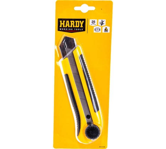 Нож серия 31 HARDY двухкомпонентный, усиленный 25мм в блистере 0510-312500