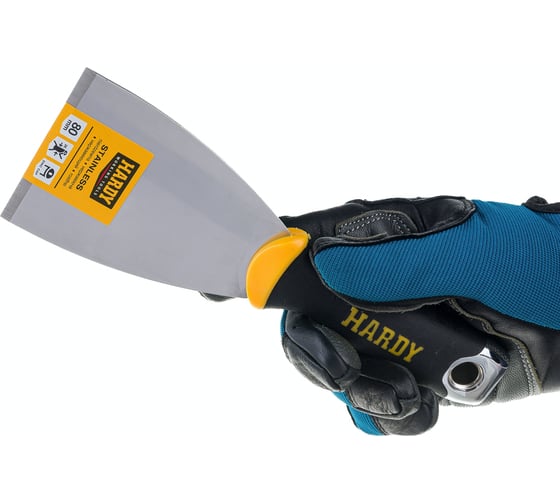 Шпатель-скребок HARDY 80мм серия 68 нержавеющая сталь ручка 2K Hardyflex 0830-680108