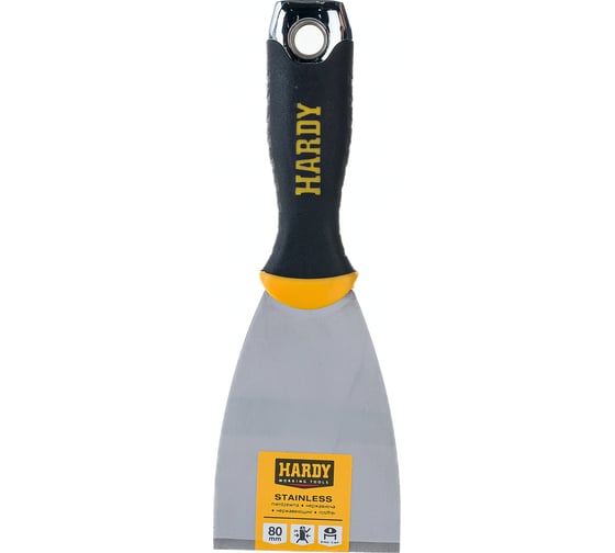 Шпатель-скребок HARDY 80мм серия 68 нержавеющая сталь ручка 2K Hardyflex 0830-680108