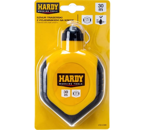Разметочный шнур HARDY с емкостью для краски, корпус 2K, 30м 0720-323000