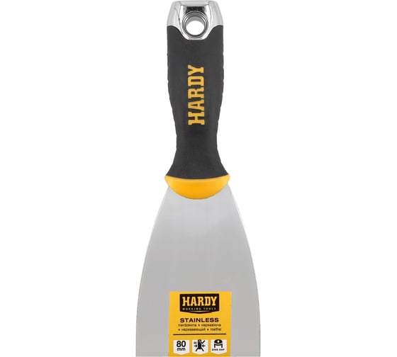 Шпатель HARDY малярный 80мм серия 68 нерж./сталь ручка 2K flex 0830-680008