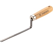Плоская расшивка TOPEX 10 мм нержавеющая сталь, деревянная ручка 13A585