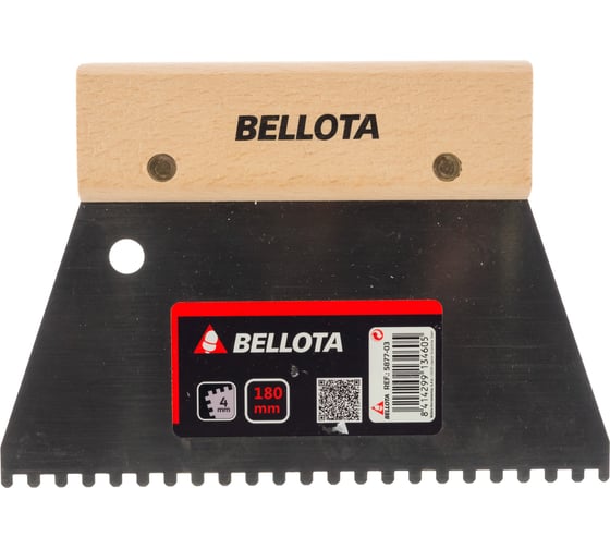 Шпатель-гребёнка Bellota зубчатая 587703