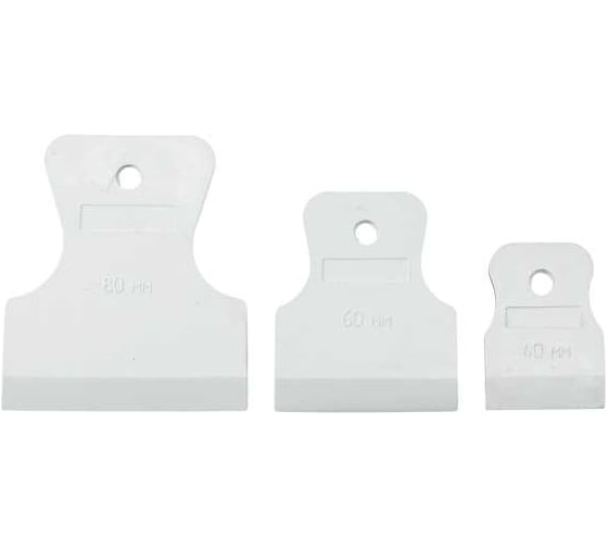 Шпатели резиновые EKOTOOLS набор, 40 мм, 60 мм, 80 мм 1055003