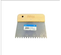 Широкий шпатель DEKOR HASSAN 170х80 мм, зуб 6х6 мм, деревянная ручка 472