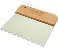 Широкий шпательDEKOR HASSAN треугольные зубы, 170 мм, деревянная ручка 121