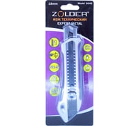 Технический нож ZOLDER Expert Metal с усиленным сегментированным лезвием, 18 мм 6045