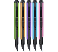 Нож канцелярский BERLINGO 9мм Color Zone, черное лезвие, auto-lock, металл. направл., евро BM4120
