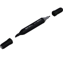 Маркер двусторонний перманентный клиновидный/круглый чёрный FASTER TOOLS FT354-15