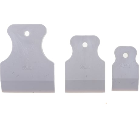 Набор шпателей НАШ ИНСТРУМЕНТ резиновые, 40, 60, 80 мм белые, 3 шт 020608-002-003