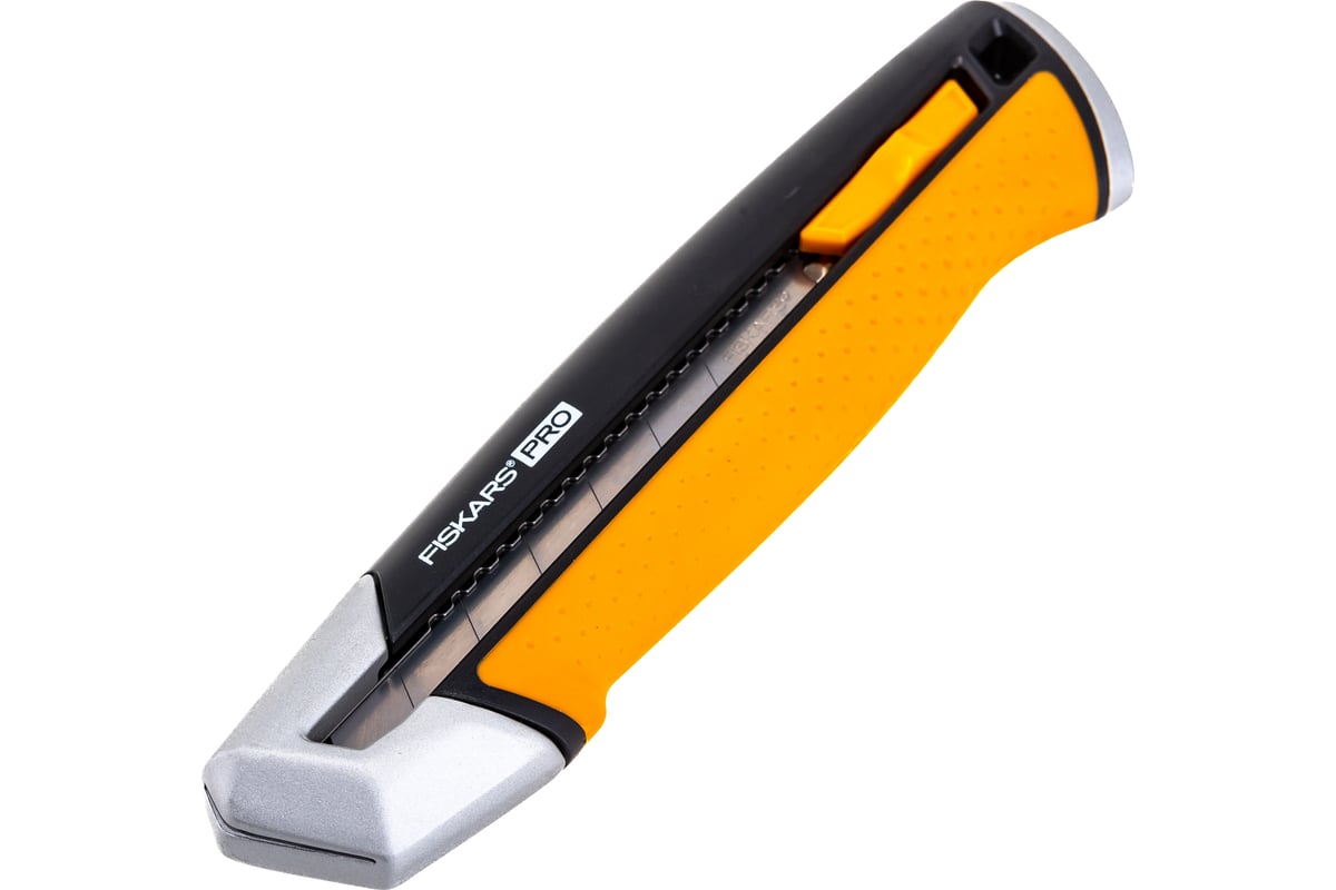 Строительный нож с выдвижным сменным лезвием Fiskars 25мм CarbonMax ...