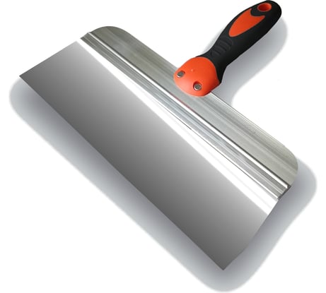 Шпатель DECOR 350 мм, ширина 75 мм, толщина 0,45 мм, двухкомпонентная ручка, нерж. сталь, фасадный