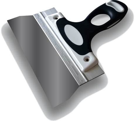 Шпатель DECOR 600 мм, ширина 45 мм, толщина 0,4 мм, двухкомпонентная ручка, нерж. сталь, фасадный