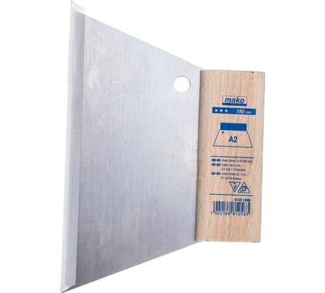 Зубчатый шпатель MAKO для клея трапециевидный стальной, идеален для нанесения клея, тип A2 812518SB