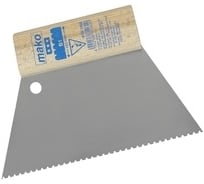 Зубчатый шпатель MAKO для клея трапециевидный стальной, идеален для нанесения клея, тип B2 812617SB