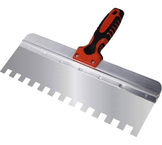 Шпатель DECOR 350 мм, зуб 14x14 мм, 0.5 мм 320-1435 11613632 1