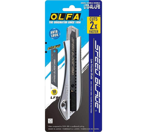 Нож OLFA с сегментированным лезвием 18 мм OL-LTD-AL-LFB