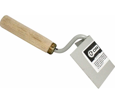 Кельма для внутренних углов ON 80x60x60мм, деревянная рукоятка, окрашенная сталь 02-15-003