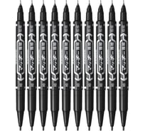 Строительный маркер SKRAB 2-х сторонний, черный, 10шт. 27055