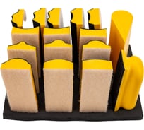 Набор мультипрофильных ручных шлифков на липучке (1 база + 14 сменных профильных основ) Uniq tool UTG-0001