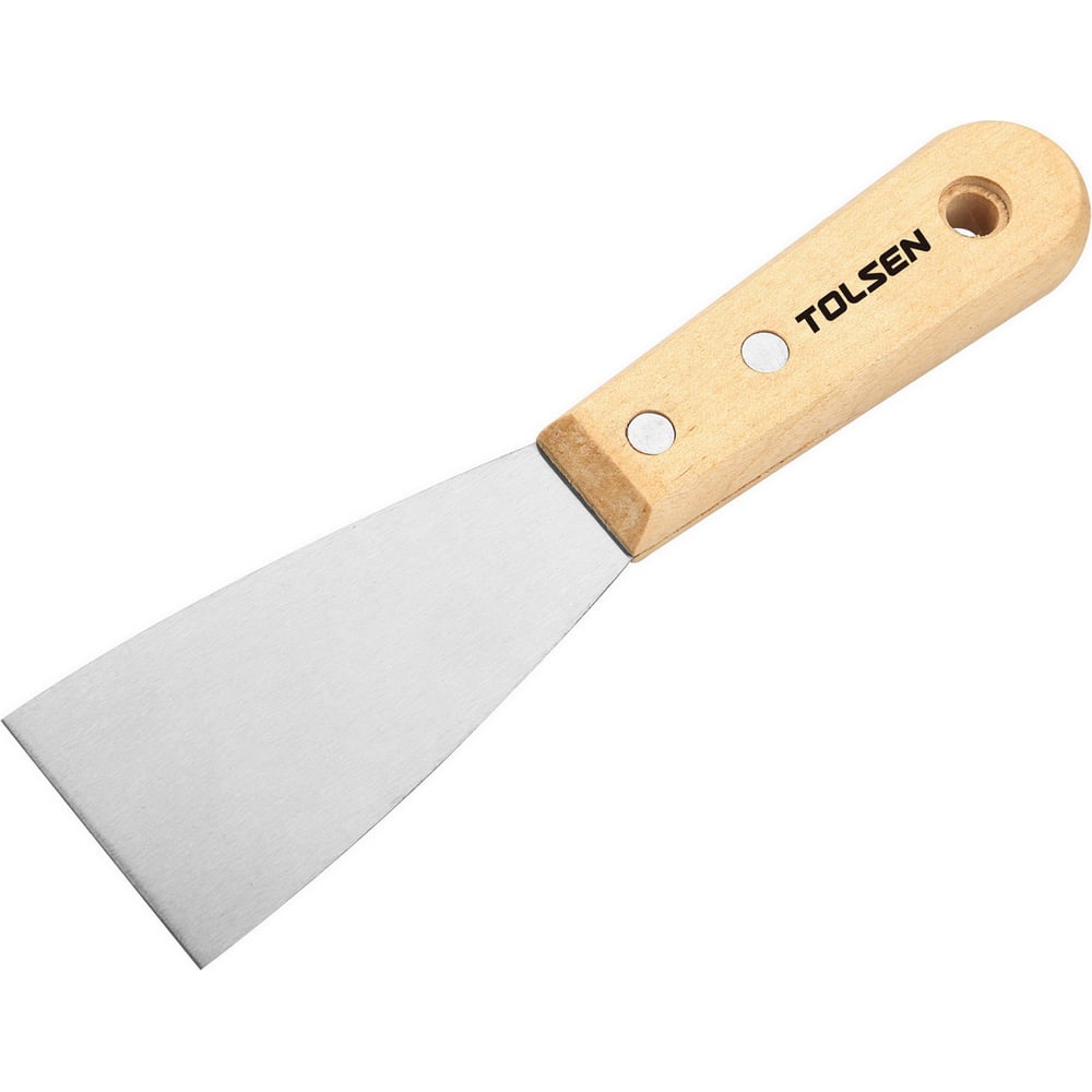 Малярный шпатель TOLSEN 100 мм, сталь, деревянная ручка 40205 ...