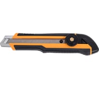 Нож TOLSEN 18 мм, выдвижное лезвие, метал. направляющая, двухкомп. корпус, винт, 3 лезвия SK5 30092