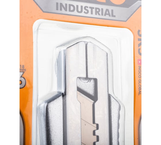 Канцелярский нож INGCO 190х100х18 мм В ком. 5 лезвий INDUSTRIAL HKNS1808
