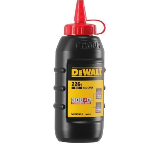Меловой порошок DEWALT красный, 225 г DWHT47048-9