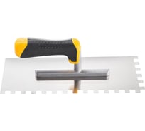 Гладилка HARDY серия 28, нержавеющая сталь, ручка 2К, 28х12см, зубчатая 6х6мм 0800-282806