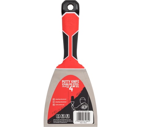 Шпатель малярный Olejnik закаленная нерж.сталь 100мм с эргономичной трехкомп. ручкой 124010-3К 124010-3K