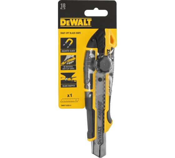 Нож с сегментированным лезвием DEWALT 18мм DWHT10332-0