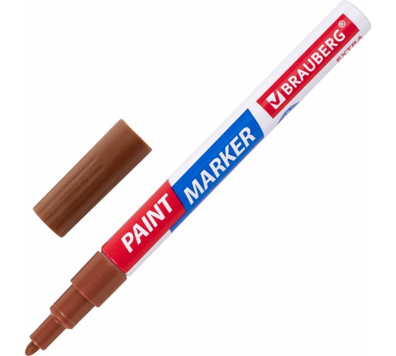 Лаковый маркер-краска BRAUBERG EXTRA paint marker 2 мм, медный, улучшенная нитро-основа, 151976