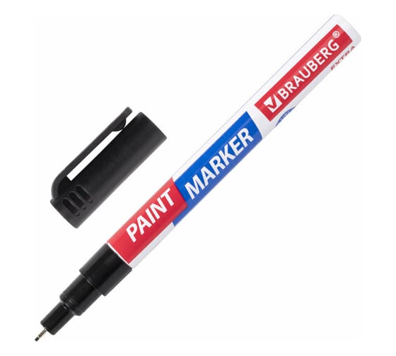Лаковый маркер-краска BRAUBERG EXTRA paint marker 1 мм, набор 8 цветов, 151991